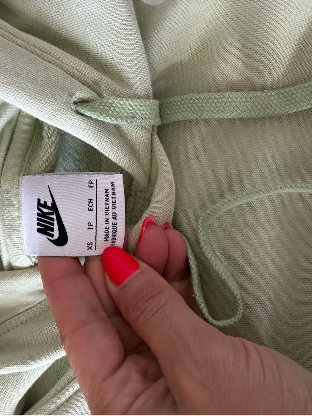 Nike Women’s Pale Green Teddy Jacket with Hood
